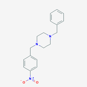 molecular formula C18H21N3O2 B126661 1-Benzyl-4-(4-nitrobenzyl)piperazine CAS No. 148120-37-0