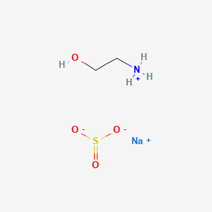 molecular formula C2H8NNaO4S B12666115 (Hydroxyethyl)ammonium sodium sulphite CAS No. 84696-80-0