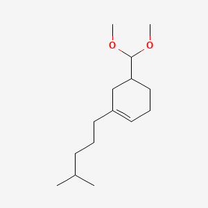 molecular formula C15H28O2 B12666123 5-(Dimethoxymethyl)-1-(4-methylpentyl)cyclohexene CAS No. 83803-53-6