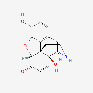 molecular formula C16H15NO4 B12666132 (5alpha)-7,8-Didehydro-4,5-epoxy-3,14-dihydroxymorphinan-6-one CAS No. 84116-46-1