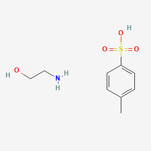 molecular formula C9H15NO4S B12666171 (2-Hydroxyethyl)ammonium toluene-p-sulphonate CAS No. 64339-49-7