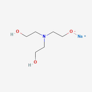 molecular formula C6H14NNaO3 B12666185 2,2',2''-Nitrilotrisethanol, sodium salt CAS No. 17158-63-3