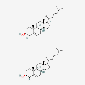 molecular formula C54H92O2 B12666234 4beta-Deuteriocholesterol CAS No. 1973-68-8