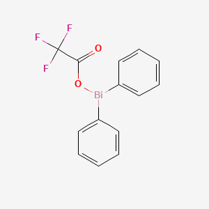 molecular formula C14H10BiF3O2 B12666288 Diphenyl((trifluoroacetyl)oxy)bismuthine CAS No. 90179-62-7