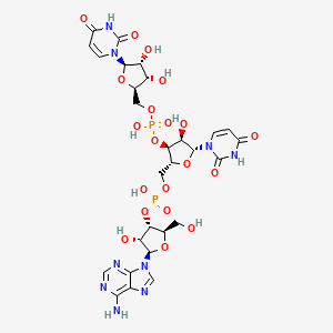 molecular formula C28H35N9O20P2 B12666302 Uridylyl(5'.3')uridylyl(5'.3')adenosine CAS No. 1066-10-0