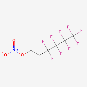 molecular formula C6H4F9NO3 B12666314 3,3,4,4,5,5,6,6,6-Nonafluorohexyl nitrate CAS No. 34839-44-6