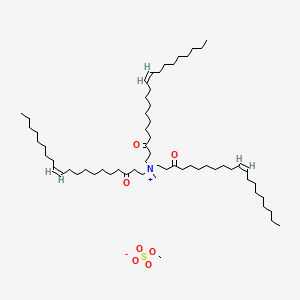 molecular formula C62H117NO7S B12666320 Methyltris(2-oleoylethyl)ammonium methyl sulphate CAS No. 97338-10-8