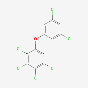 molecular formula C12H4Cl6O B12666369 2,3,3',4,5,5'-Hexachlorodiphenyl ether CAS No. 159553-72-7