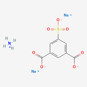molecular formula C8H7NNa2O7S B12666404 5-Sulphoisophthalic acid, ammonium sodium salt CAS No. 71872-95-2