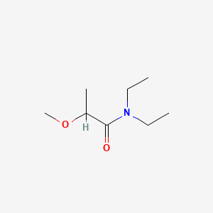 molecular formula C8H17NO2 B12666453 N,N-Diethyl-2-methoxypropionamide CAS No. 93940-07-9