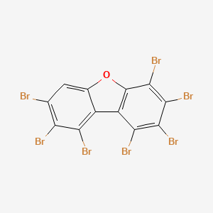 molecular formula C12HBr7O B12666460 1,2,3,4,7,8,9-Heptabromodibenzofuran CAS No. 161880-51-9
