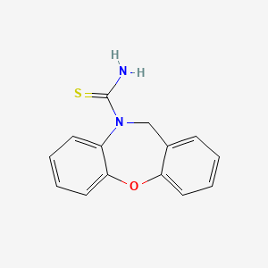 molecular formula C14H12N2OS B12666487 Dibenz(b,f)(1,4)oxazepine-10(11H)-carbothiamide CAS No. 103248-88-0