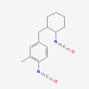molecular formula C16H18N2O2 B12666509 4-((2-Isocyanatocyclohexyl)methyl)-o-tolyl isocyanate CAS No. 92612-73-2