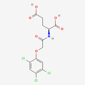 molecular formula C13H12Cl3NO6 B12666516 N-((2,4,5-Trichlorophenoxy)acetyl)-L-glutamic acid CAS No. 66850-95-1