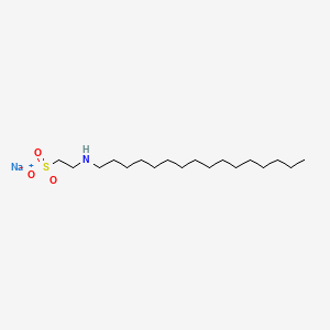 molecular formula C18H38NNaO3S B12666522 Sodium 2-(hexadecylamino)ethanesulphonate CAS No. 83721-42-0