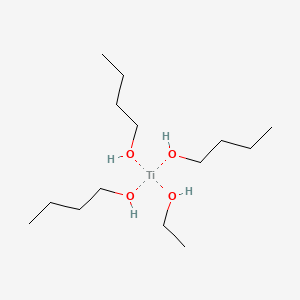 molecular formula C14H36O4Ti B12666542 Tributoxyethoxytitanium CAS No. 93918-89-9