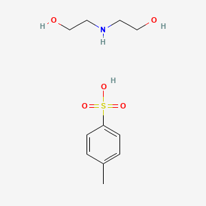 molecular formula C11H19NO5S B12666545 2,2'-Iminobis(ethanol, 4-methylbenzenesulfonate (salt) CAS No. 64339-50-0