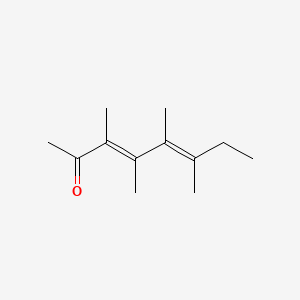 molecular formula C12H20O B12666583 3,4,5,6-Tetramethylocta-3,5-dien-2-one CAS No. 84682-16-6