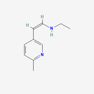 molecular formula C10H14N2 B12666603 (Z)-N-Ethyl-2-(6-methyl-3-pyridyl)vinylamine CAS No. 84145-41-5