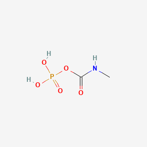 molecular formula C2H6NO5P B12666633 Carbamic acid, methyl-, monoanhydride with phosphoric acid CAS No. 20709-53-9