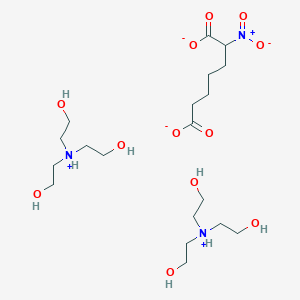 molecular formula C19H41N3O12 B12666655 Bis(tris(2-hydroxyethyl)ammonium) nitroheptanedioate CAS No. 94237-21-5