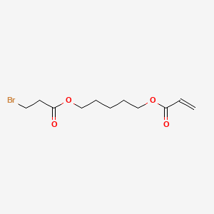 molecular formula C11H17BrO4 B12666670 5-(3-Bromo-1-oxopropoxy)pentyl acrylate CAS No. 94023-69-5