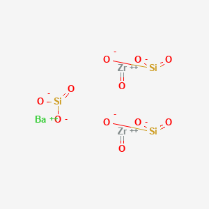 molecular formula BaO11Si3Zr2 B12666733 Barium tris(metasilicato(2-))dioxodizirconate(2-) CAS No. 97435-22-8