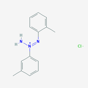 molecular formula C14H16ClN3 B12666743 4-((m-Tolyl)azo)-m-toluidinium chloride CAS No. 4335-70-0