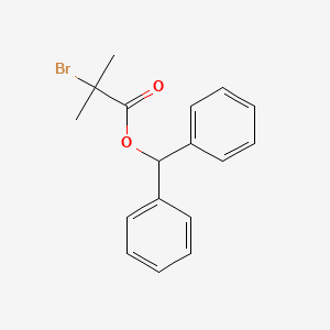 molecular formula C17H17BrO2 B12666745 Diphenylmethyl 2-bromo-2-methylpropionate CAS No. 77497-42-8