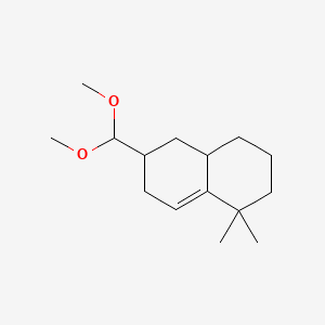 molecular formula C15H26O2 B12666754 6-(Dimethoxymethyl)octahydro-1,1-dimethylnaphthalene CAS No. 93840-32-5