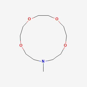 molecular formula C11H23NO4 B12666755 13-Methyl-1,4,7,10-tetraoxa-13-azacyclopentadecane CAS No. 69978-46-7