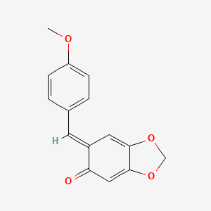 molecular formula C15H12O4 B12666771 6-(4-Methoxybenzylidene)-1,3-benzodioxol-5(6H)-one CAS No. 63194-80-9