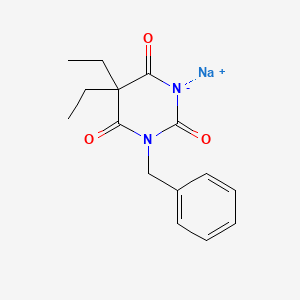 molecular formula C15H17N2NaO3 B12666776 Sodium 1-benzyl-5,5-diethylbarbiturate CAS No. 94201-49-7