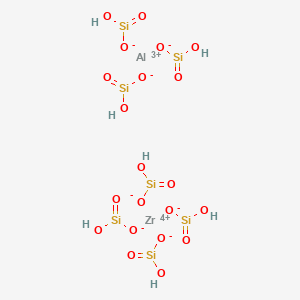 molecular formula AlH7O21Si7Zr B12666818 Silicic acid, aluminum zirconium salt CAS No. 53800-76-3