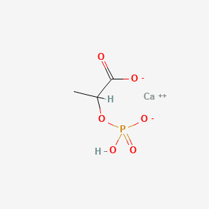 molecular formula C3H5CaO6P B12666831 Calcium lactophosphate CAS No. 7546-28-3