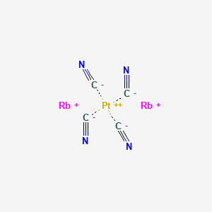molecular formula C4N4PtRb2 B12666837 Dirubidium tetrakis(cyano-C)platinate CAS No. 15321-31-0