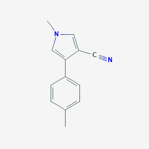 B126669 1-Methyl-4-(4-methylphenyl)pyrrole-3-carbonitrile CAS No. 142015-51-8