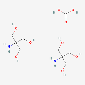 molecular formula C9H24N2O9 B1266691 Carbonic acid, compd. with 2-amino-2-(hydroxymethyl)-1,3-propanediol (1:2) CAS No. 68123-29-5