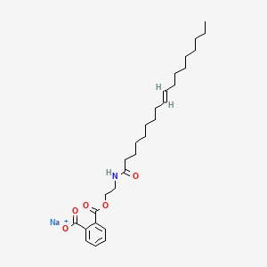 molecular formula C28H42NNaO5 B12666946 Sodium 2-((1-oxooctadec-9-enyl)amino)ethyl phthalate CAS No. 83249-61-0