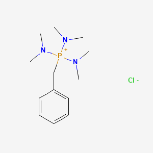 molecular formula C13H25ClN3P B12666961 Benzyltris(dimethylaminato)phosphorus(1+) chloride CAS No. 36636-04-1