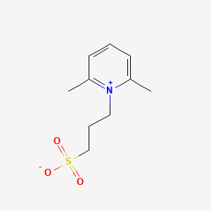 molecular formula C10H15NO3S B12666985 2,6-Dimethyl-1-(3-sulphonatopropyl)pyridinium CAS No. 93803-26-0