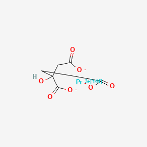 molecular formula C6H5O7Pr B12666986 Citric acid, (144H)-praseodymium salt CAS No. 59885-87-9