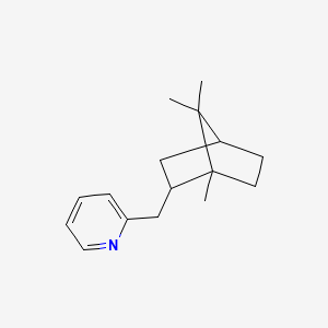 molecular formula C16H23N B12666996 2-((1,7,7-Trimethylbicyclo(2.2.1)hept-2-yl)methyl)pyridine CAS No. 85223-26-3