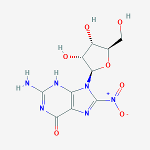 molecular formula C10H12N6O7 B126670 8-Nitroguanosine CAS No. 337536-53-5