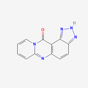molecular formula C12H7N5O B12667000 Pyrido(2,1-b)-1,2,3-triazolo(4,5-f)quinazolin-12(1H)-one CAS No. 117702-14-4