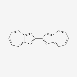 molecular formula C20H14 B12667019 2,2'-Biazulene CAS No. 82893-99-0
