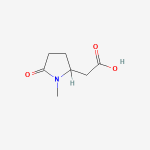 B1266702 2-(1-Methyl-5-oxopyrrolidin-2-yl)acetic acid CAS No. 60307-25-7