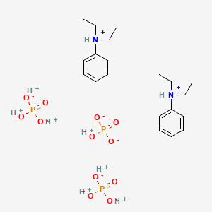 molecular formula C20H39N2O12P3 B12667032 Bis(N,N-diethylanilinium) heptahydrogen triphosphate CAS No. 85006-32-2