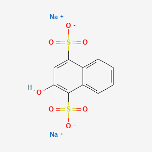 molecular formula C10H6Na2O7S2 B12667041 Disodium 2-hydroxynaphthalene-1,4-disulphonate CAS No. 85896-00-0