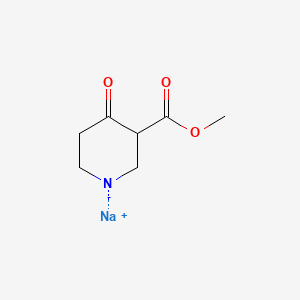 molecular formula C7H10NNaO3 B12667043 Methyl 4-oxopiperidine-3-carboxylate, sodium salt CAS No. 84473-62-1